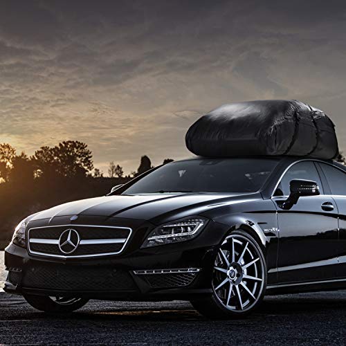 Waterproof PVC Vehicle Soft-Shell Carriers Car Roof Bag Cargo Storage Rooftop Luggage for Any Car Van or SUV/with Straps(20 Cubic Feet)