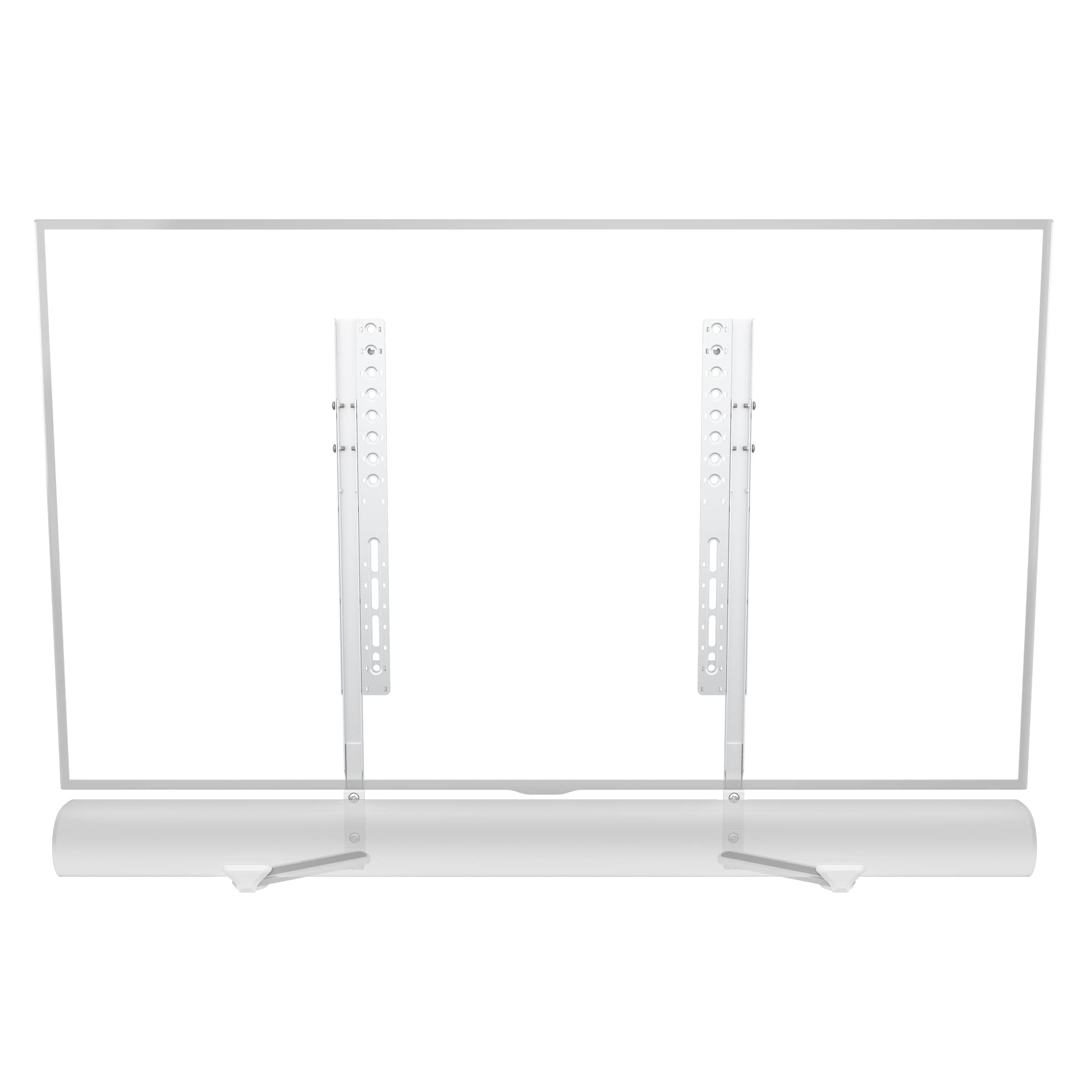mahara Universal Soundbar Mount White - Fully Adjustable﻿ - Fits Most Soundbars - Easy Installation to wall or TV bracket - Fits Under TV or Above TV
