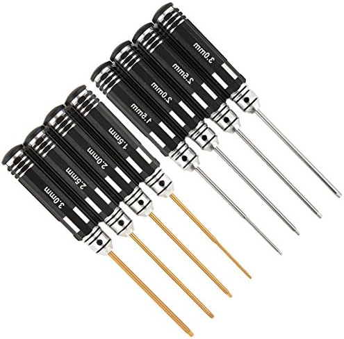 4Pcs Hex Screwdriver High Grade White steel/Titanium Plating Tool Kit Set For RC Car Aircraft Other Toys (Titanium plated)