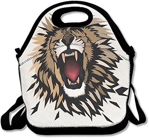 Angry Lion Funny Lunch Bag Insulated Lunch Tote Bags Bento Cooler Bag
