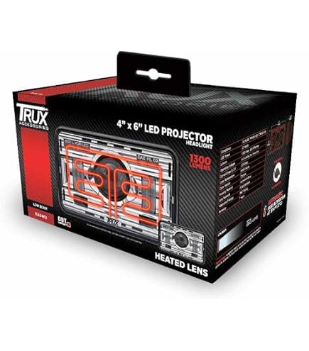 Amazon.com: Trux Accessories 6inx4in Premium High Beam LED