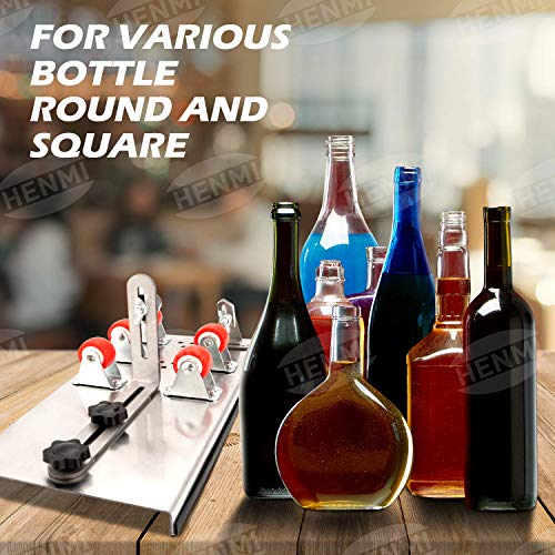 Glass Bottle Cutter, HENMI Glass Cutting Tools/DIY Machine for Cutting Wine, Beer, Champagne, Whiskey Bottle Cutter Kit for DIY Arts and Crafts for Adults with Accessories Tool Kit, Gloves - Thumbnail 6