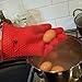 High Heat Resistant Silicone BBQ Grill Gloves - Oven Mitt - *A Pair* FDA Approved Premium Grade Silicone - Lifetime Guarantee