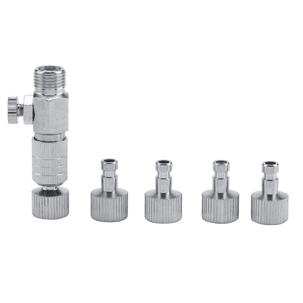 Airbrush Adapter Set, Airbrush Quick Release Disconnect Coupler, Airbrush Quick Release Coupling Connector Kit for Air Compressor and Airbrush Hose, with 4 Sockets 1/8'' Male and Female Fittings Part