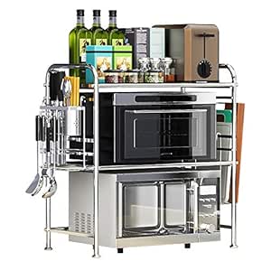 Estante Para Microondas De Cocina De Acero Inoxidable, Estante De ...