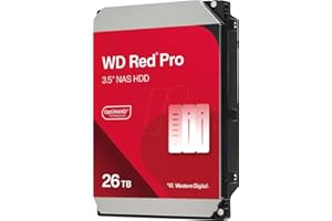 Western Digital 26TB WD Red Pro NAS Internal Hard Drive HDD - 7200 RPM, SATA 6 Gb/s, CMR, 512 MB Cache, 3.5" - WD260KFGX