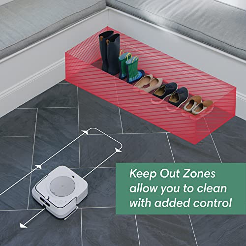 iRobot Braava Jet M6 (6110) Ultimate Robot Mop- Wi-Fi Connected, Precision Jet Spray, Smart Mapping, Works with Alexa, Ideal for Multiple Rooms, Recharges and Resumes, White - View 10