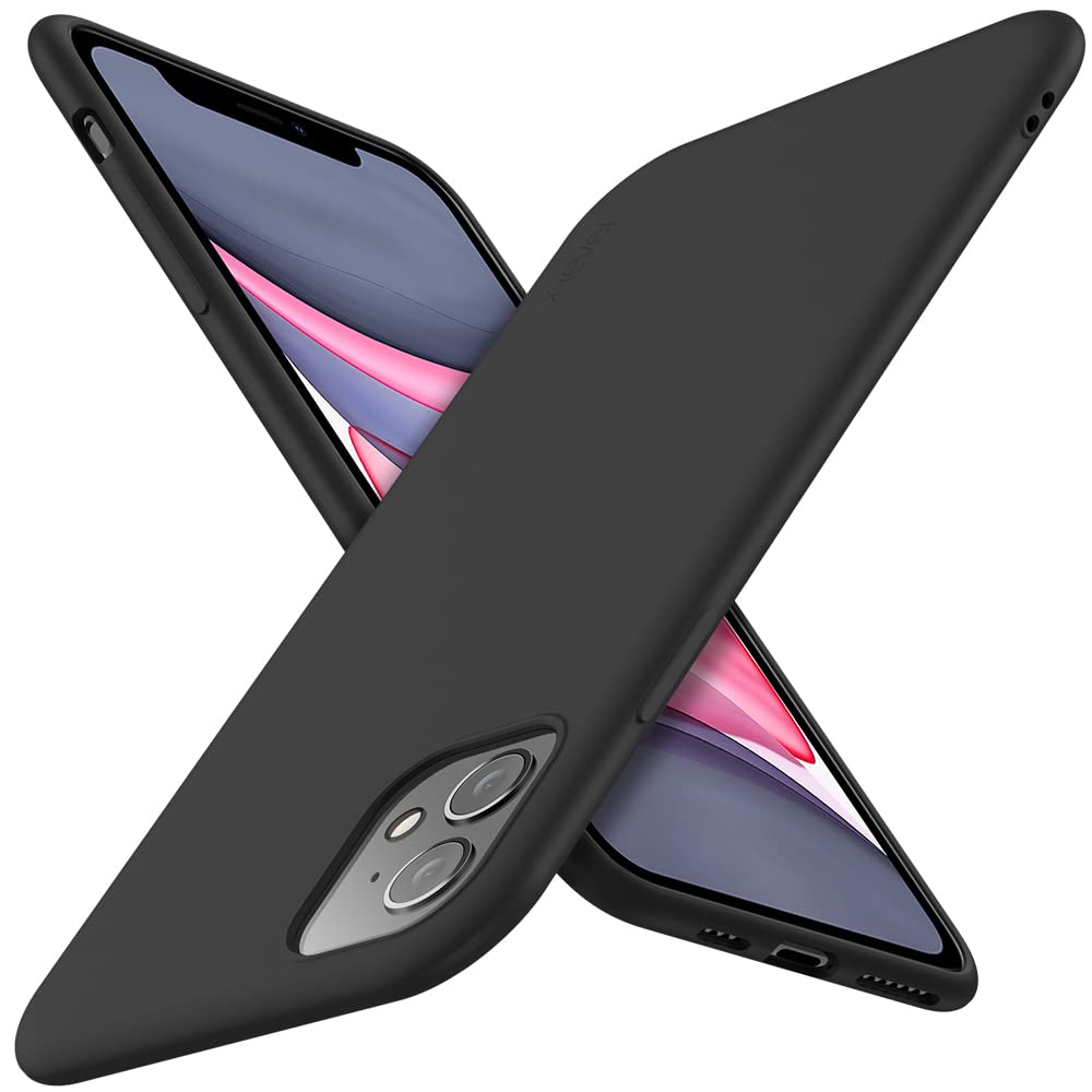 X-level iPhone 11 Case, [Guardian Series] Soft TPU Silicone Ultra Thin Anti-Scratch Protective Case Cover for iPhone 11 – Black