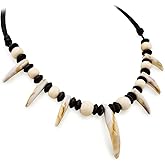 Syziaff Beads Wolf Handmade Shark Vintage Adjustable Necklace For Men Women