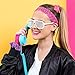 24 Pcs Neon Scrunchies for Hair 80s Neon Hair Accessories for Women Scrunchy Tie Elastic Hair Tie Bands Solid Color Ponytail Scrunchy