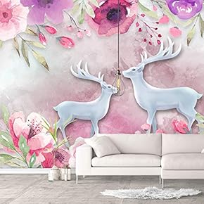 Wall Murals for Bedroom Green Plants Animals Removable Wallpaper Peel and Stick Wall Stickers - 66x96 inches