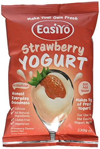 EasiYo Yogurt Mix, Strawberry, 4 Count