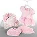 Baby Aspen Little Princess 3 Piece Gift Set, Baby Onesie Outfit, Newborn Halloween Costume, Pink