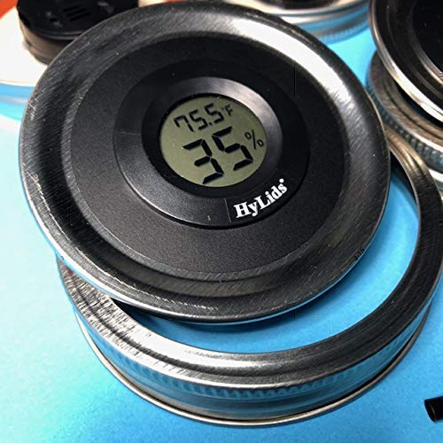 HyLids - Digital (Special! 6 for $59.99) - Wide Mouth - Hygrometer Lids - Thumbnail 2