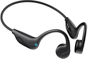 Hitarah Bone Conduction Headphones,Bluetooth V6.0 Open Ear Headphones with Mic,Bone Conduction Earbuds 12Hrs Playtime,IPX5 Waterproof Sport Headphone for Running