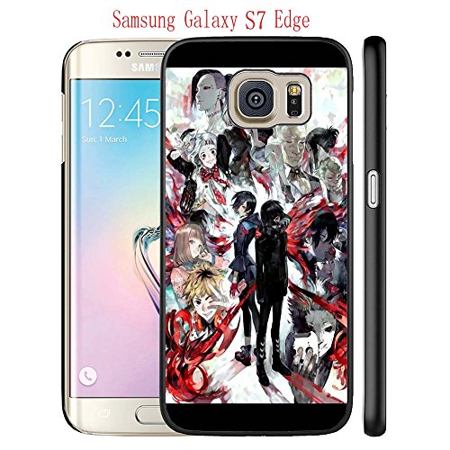 Samsung Galaxy S7 Edge Case, Anime Tokyo Ghoul 04 Drop Protection Never Fade Anti Slip Scratchproof Black Hard Plastic Case