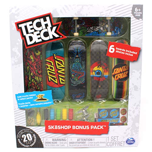 Tech Deck Santa Cruz Skateboarding Sk8shop Bonus Pack with 6