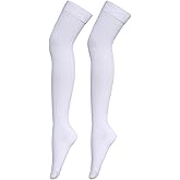 Bestjybt Women Thigh High Socks Cotton Warm Over the Knee Socks Long Knee High Boot Stockings Leg Warmer