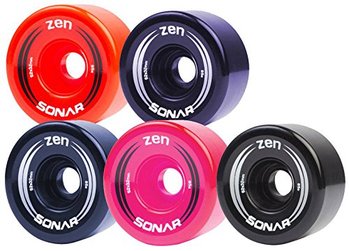 New! Riedell Sonar Zen Quad Outdoor Replacement Skate Wheels 8 Pack! (Pink)