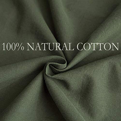 ECOCOTT 3 Pieces Duvet Cover Set Queen 100% Washed Cotton 1 Duvet Cover with Zipper and 2  ECOCOTT 3 Pieces Duvet Cover Set Queen 100% Washed Cotton 1 Duvet Cover with Zipper and 2