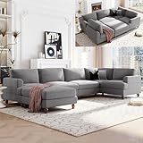 U-Shaped Oversized Corduroy Modular Sectional Sofa