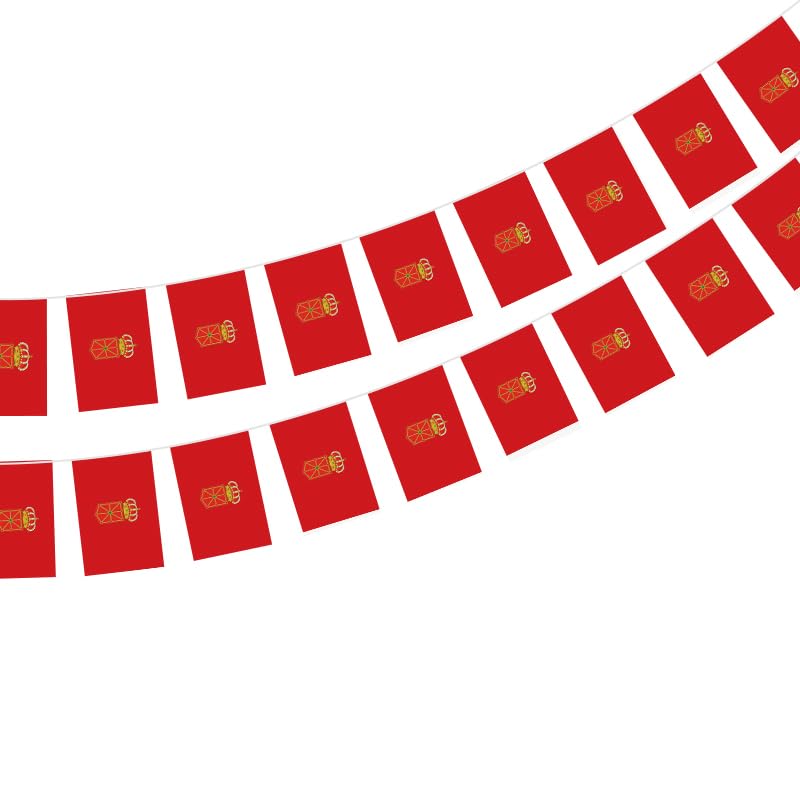 Navarre Flag 40pcs Navarra Flag, Navarra Garland 11.4M, Navarra Bunting, National Flag European Flags 14 x 21 cm for Bar Decorations
