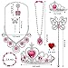 FittiDoll 70Pack Princess Pretend Jewelry Toy, Girl's Jewelry Dress Up Play Set Pretend Play Jewelry Set for Girls