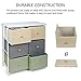 Lifewit Small Storage Drawer Unit with Metal Frame for Children, Small Clothes Organizer with Wooden Tabletop for Livingroom, Bedroom, Cabinet with 6 Easy Pull Fabric Drawers, 3-Tier