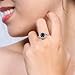 Veunora 925 Sterling Silver 7.5x7.5mm Black Spinel Filled Twisted Ring