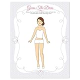 Guess The Dress Bridal Shower Game - Caucasian Brunette - 18 Count
