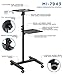 Mount-It! Mobile Projector Stand, Rolling Height Adjustable Laptop and Projector Presentation Cart and Trolley, Blackthumb 2