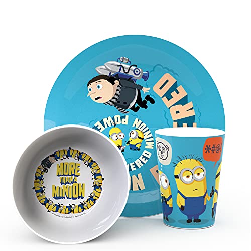 Zak Designs Dinnerware Set Includes Plate, Bowl, and Tumbler BPAFree