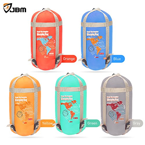 JBM Sleeping Bag with Compact Bag in 4 Seasons Multi Colors Blue Green Insulated Waterproof and Repellent Semi Rectangular Printed Pattern (Blue, 15℃/60℉) - Thumbnail 6