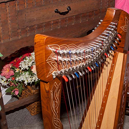 image for Roosebeck 22-String Heather Harp w/Full Chelby Levers - Knotwork