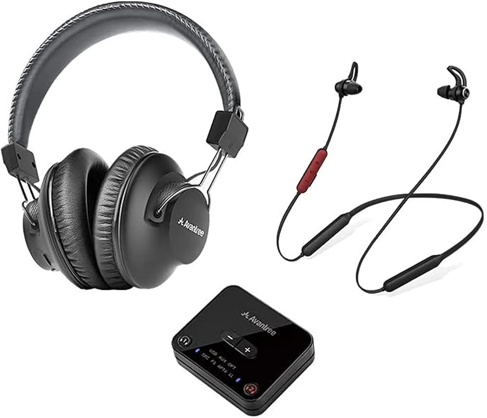 Avantree D4169 Dual Bluetooth 5.0 Wireless Headphones & Transmitter for TV No