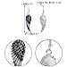 EVER FAITH Angel Wing Hook Earrings Austrian Crystal Silver-Tone - Black