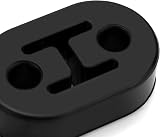 QWORK 4Pcs Universal Car Exhaust Hanger 2 Hole Rubber Muffler Bracket 12mm view 5