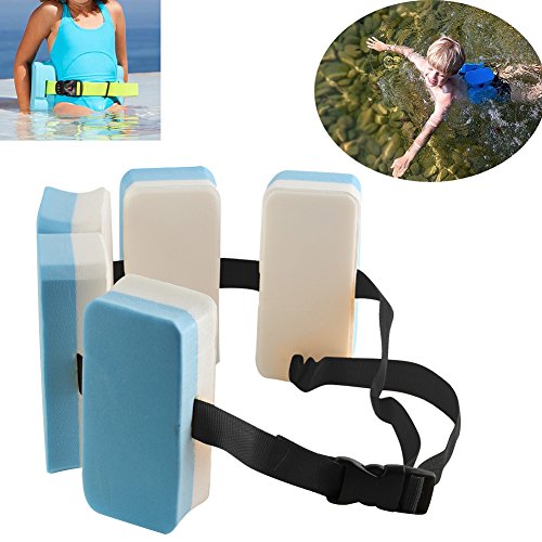 blue--net Buoyancy Instructional Swim Belt for Swim Training, Swimming Float Belt Swimming Training Aid Waist Pool Float Kickboard Foam Floating Belt Swim Waist Belt EVA for Child Kids Swim Training