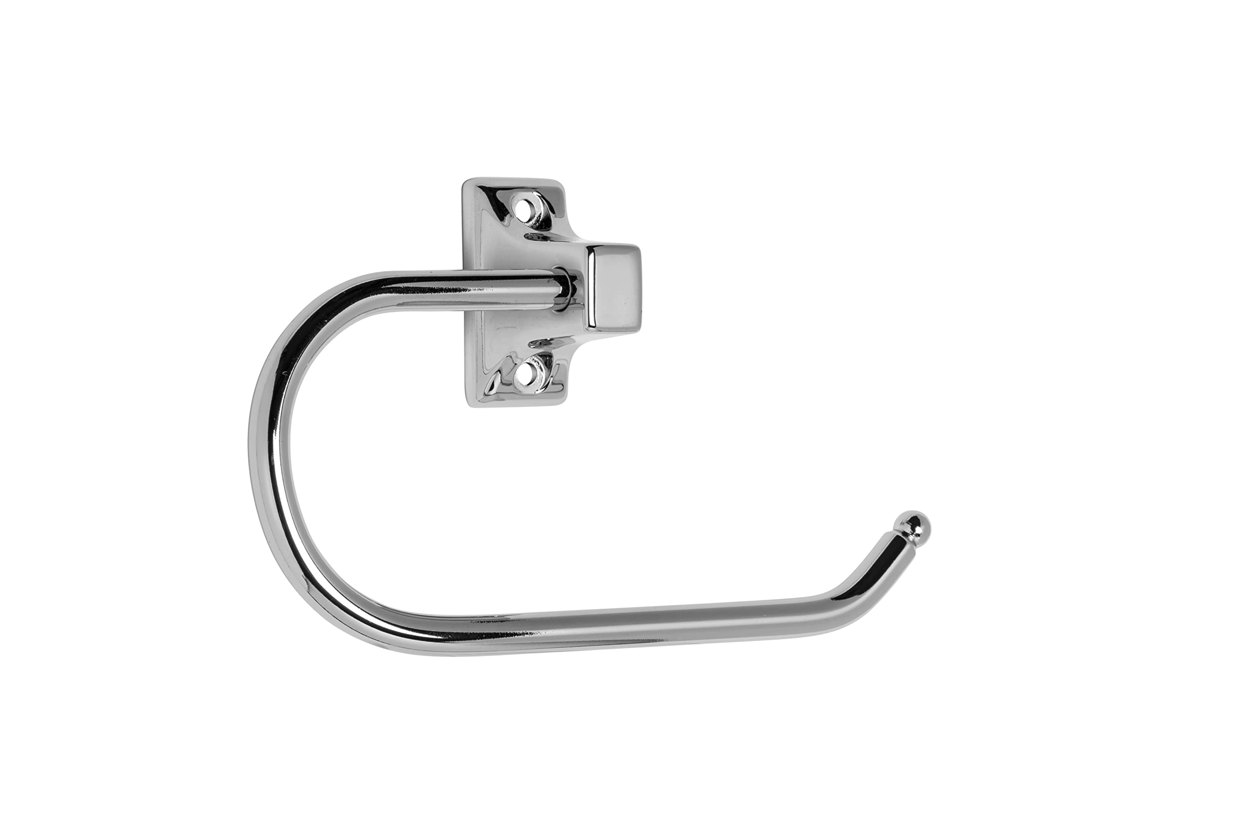 Croydex Sutton Chrome Toilet Roll Holder - Durable Zinc Alloy Bathroom Storage Solution with Chrome Finish, Classic Design for Compact Spaces, Includes All Fixings for Easy Install