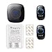 Magicfly Expandable Wireless Doorbell Chime Kit 1000-feet Range 52 Melodies, No Batteries Required for Receiver(2 Push Remote Button+1 Door Chime) Black