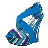 Red Circle Women's Kelsie Criss Cross Wedge Sandals