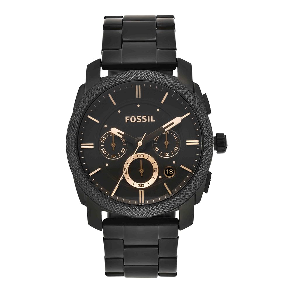 Fossil Machine Men's Quartz Watch with Black Dial and Black Stainless Steel Bracelet FS4682 — image 1