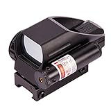 Vokul Illuminated Holographic Laser Sight Scope Reflex 4 Red Green Dot Reticle W/ 22mm Picatinny Rail (Color-one)