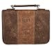 Christian Art Gifts Men's Classic Bible Cover Trust in The Lord Proverbs 3:5, Brown Faux Leather, Large