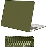 MOSISO Compatible with MacBook Air 13 inch Case 2022 2021 2020 2019 2018 Release A2337 M1 A2179 A1932 Touch ID, Plastic Hard Shell Cover&Keyboard Cover for MacBook Air 13.3 inch Case, Capulet Olive