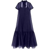 STAUD Women's Calluna Solid Blue Organza Gown