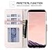 FYY Galaxy S8 Plus Case,[RFID Blocking wallet Case] 100% Handmade Flip Folio Case [Kickstand Feature] With ID&Credit Card Protector for Samsung Galaxy S8 Plus(NOT for S8) Rose Gold