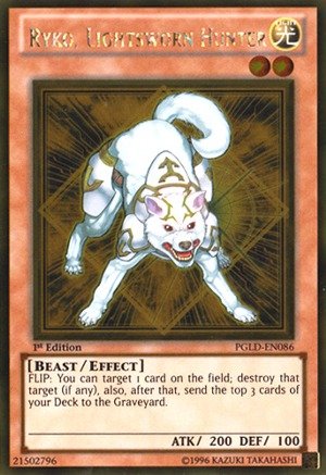 Yu-Gi-Oh! - Ryko, Lightsworn Hunter (PGLD-EN086) - Premium Gold - 1st Edition - Gold Rare