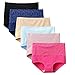 Fulyou Women's Briefs Underwear Tummy Control Cotton Panties High Waist Solid Color Ladies Soft Stretch Underpants 6 Pack