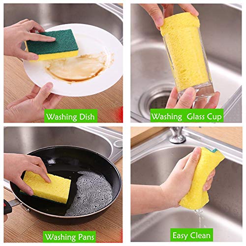 Silicone Magic Dishwashing Gloves with Scrubber, Latex Free Scrub Cleaning Gloves |Reusable Rubber|BPA Free| Multi-use for Restaurant/Kitchen/Bathroom/Toilet/Car Wash/Pet Hair Care Dog Grooming - Thumbnail 6